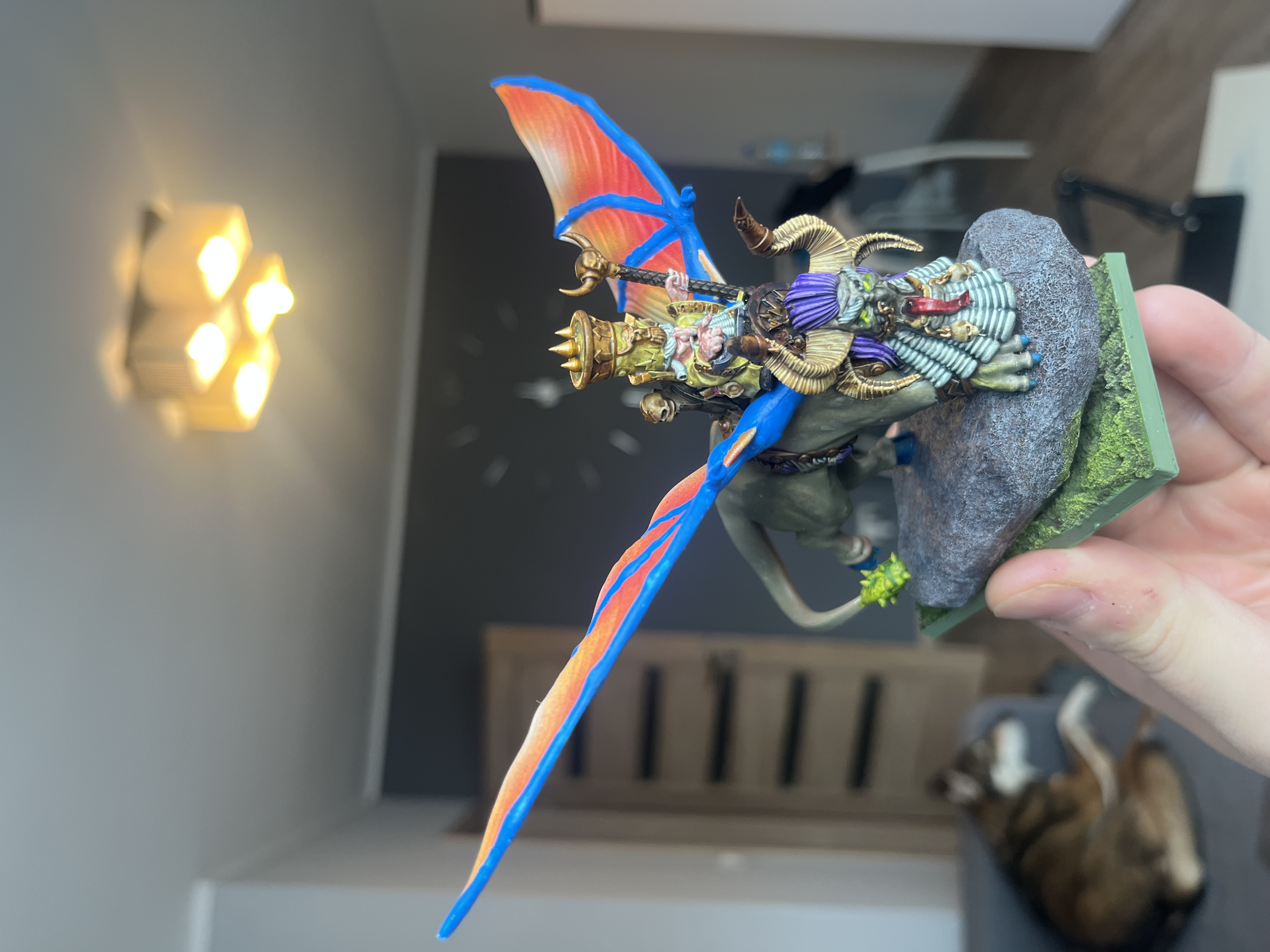 Miniature with scratch-built stone base
