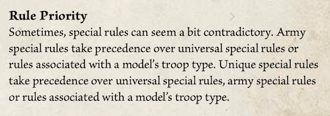 General rules wording screenshot