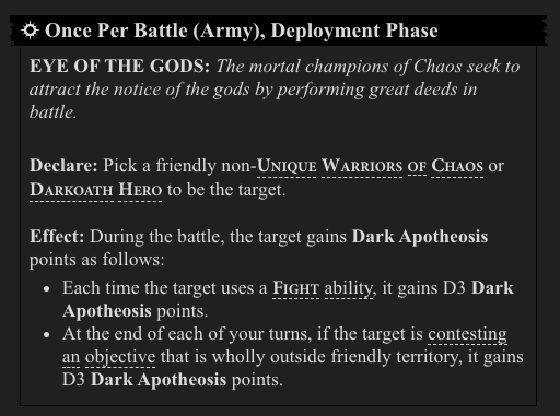 Slaves to Darkness rules screenshot