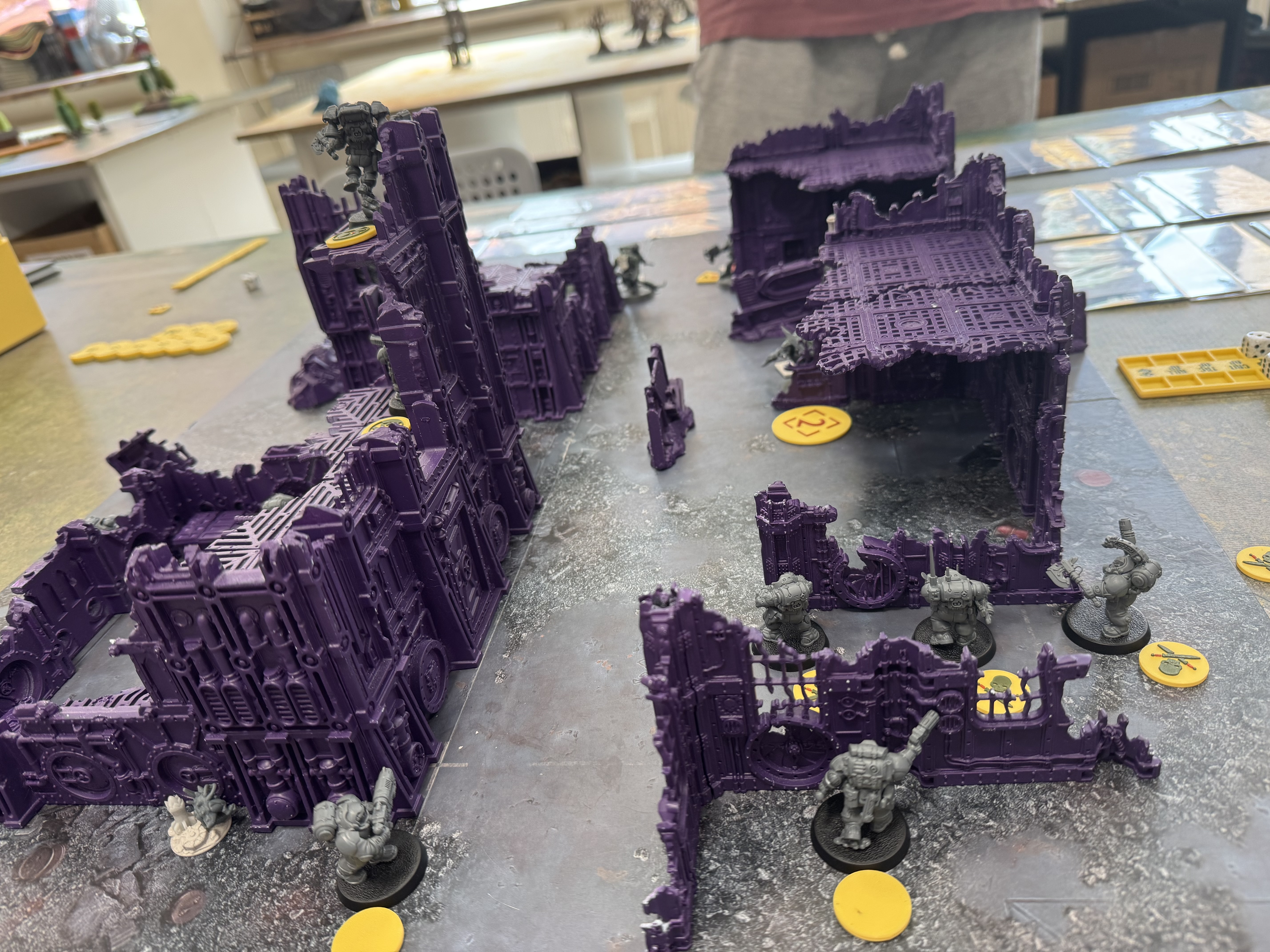 Both sides keeping safe behind terrain