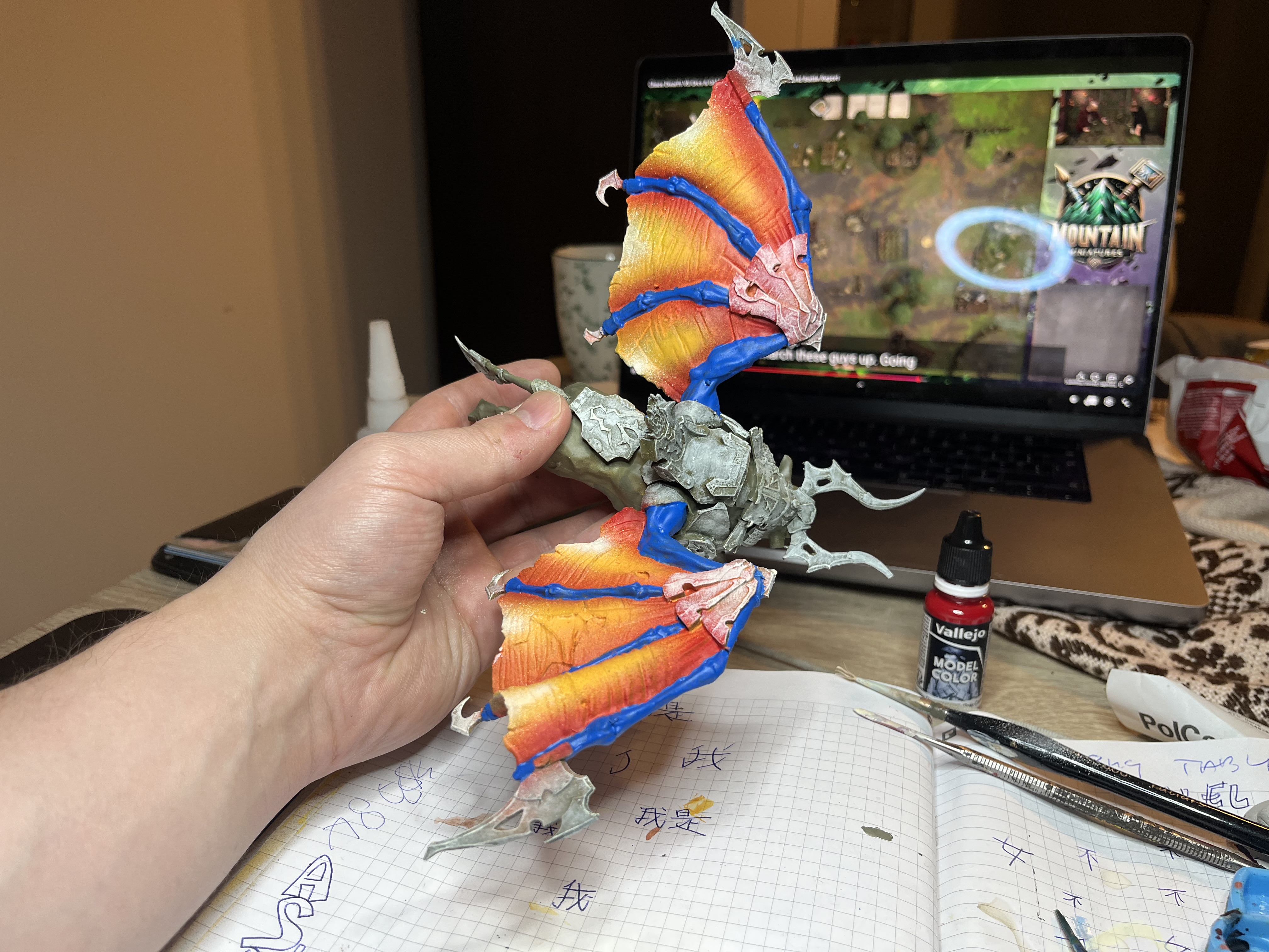 More progress on the fiery paint job