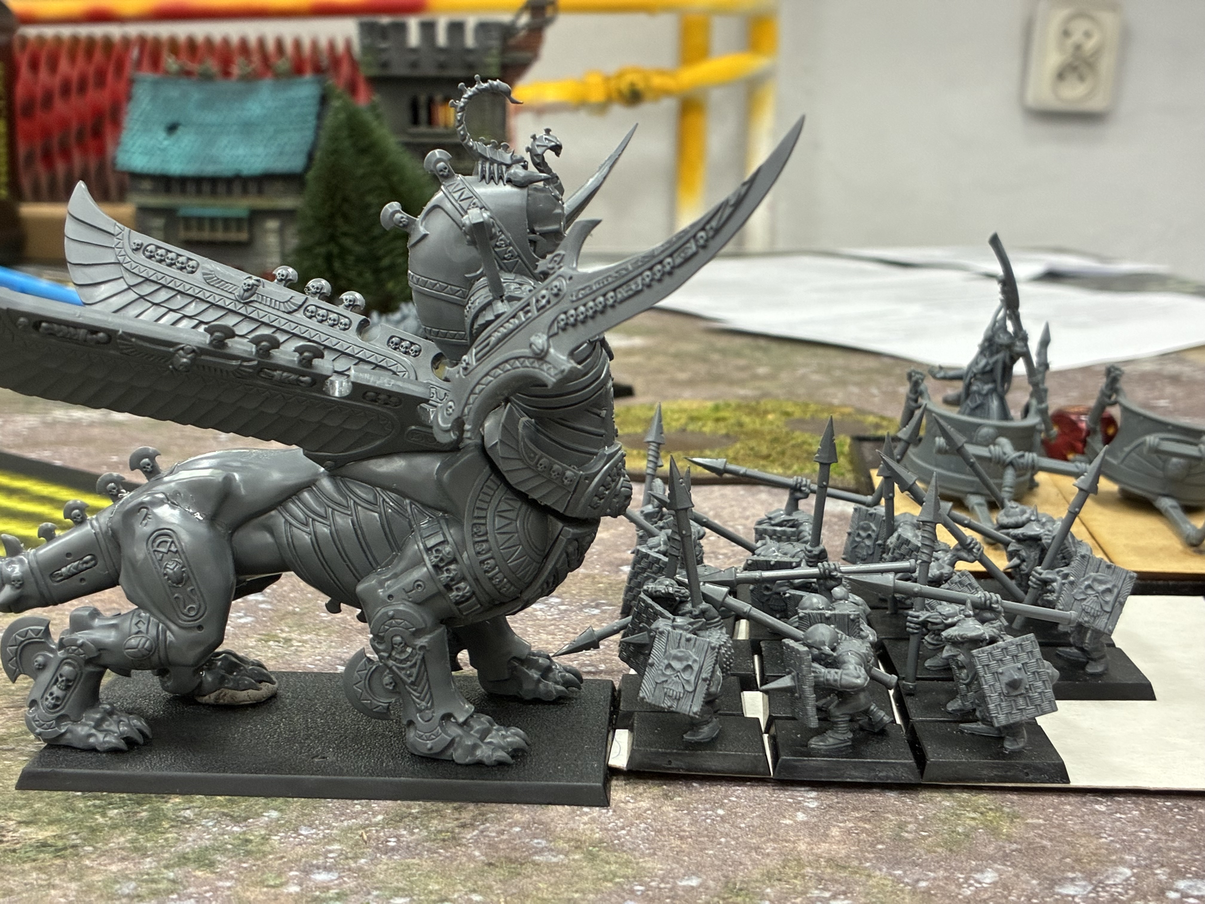 Necrosphinx tearing through the goblin screen