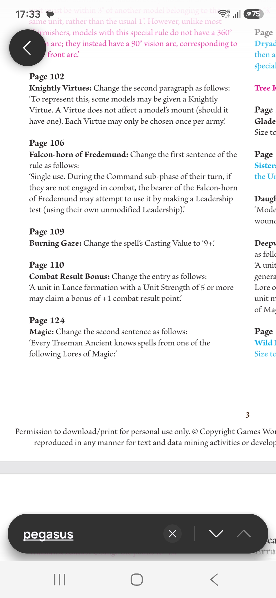 Lance and combat resolution clarification