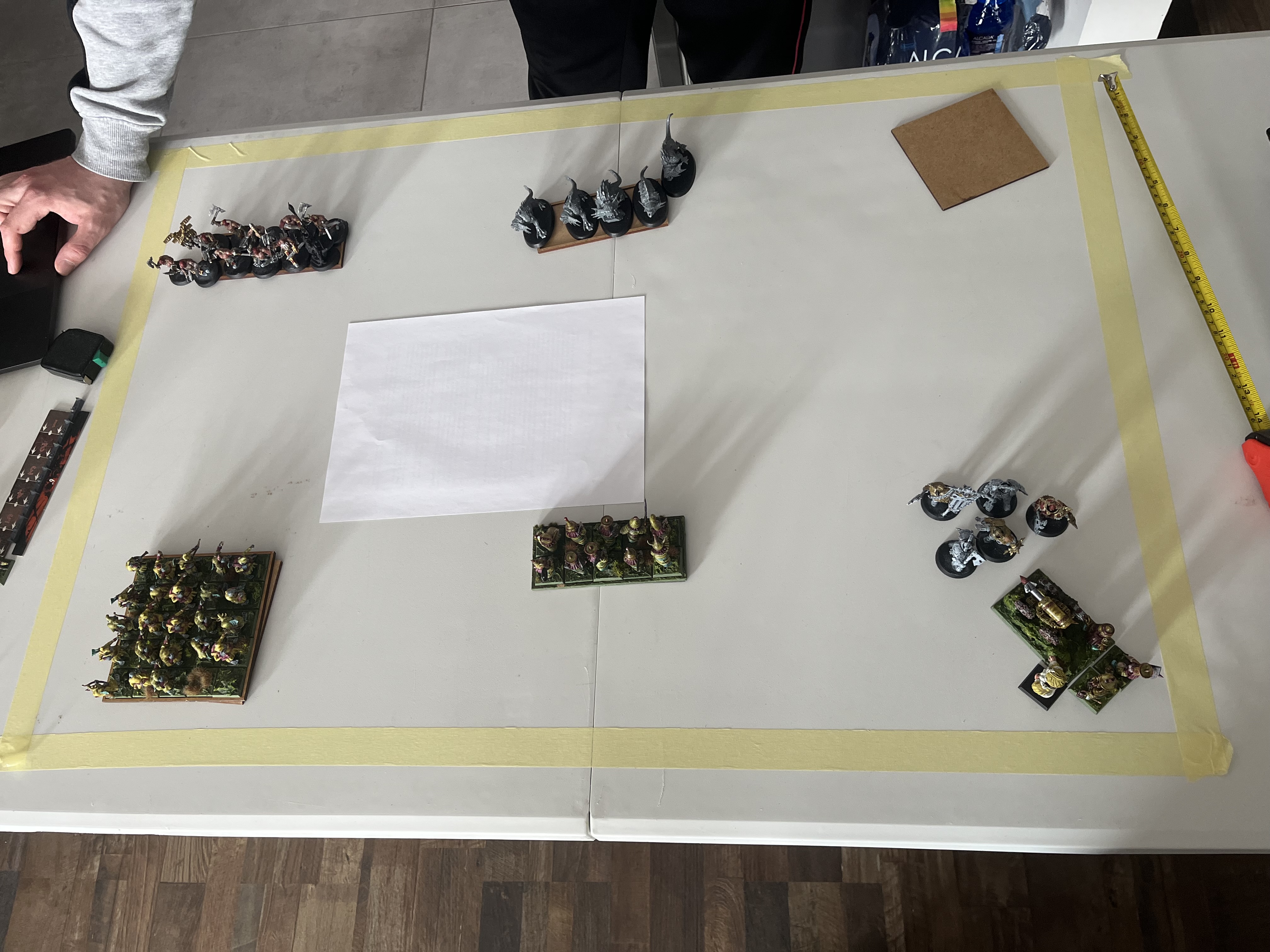 Close-up of the battle line