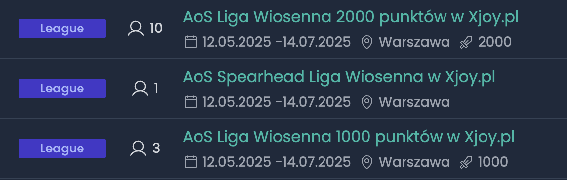 League announcement poster