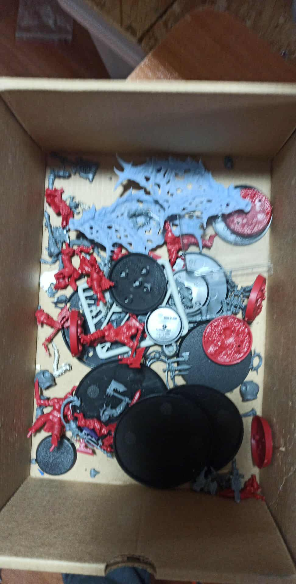 Close-up of the miniatures