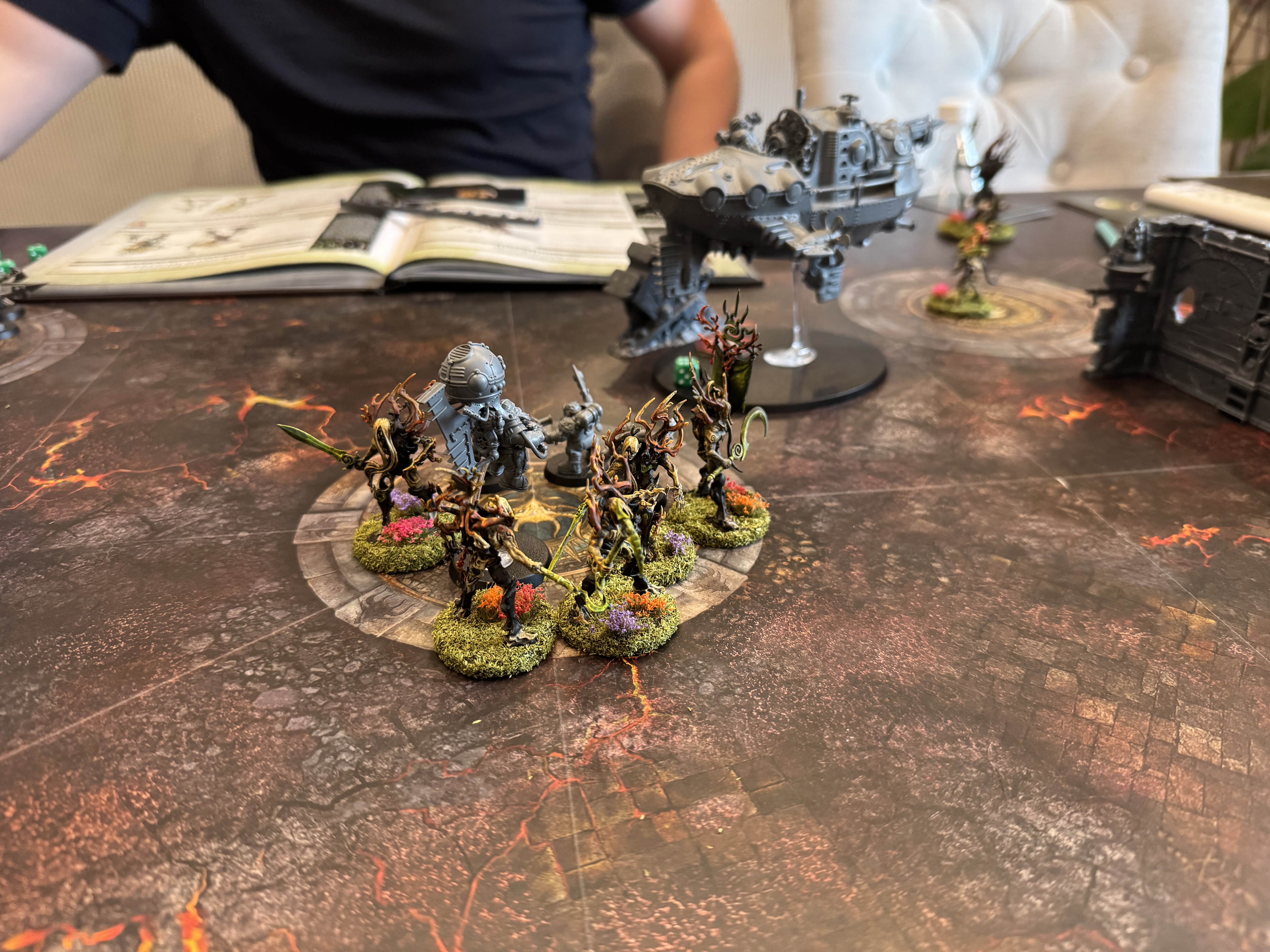 A dynamic Age of Sigmar battle in progress