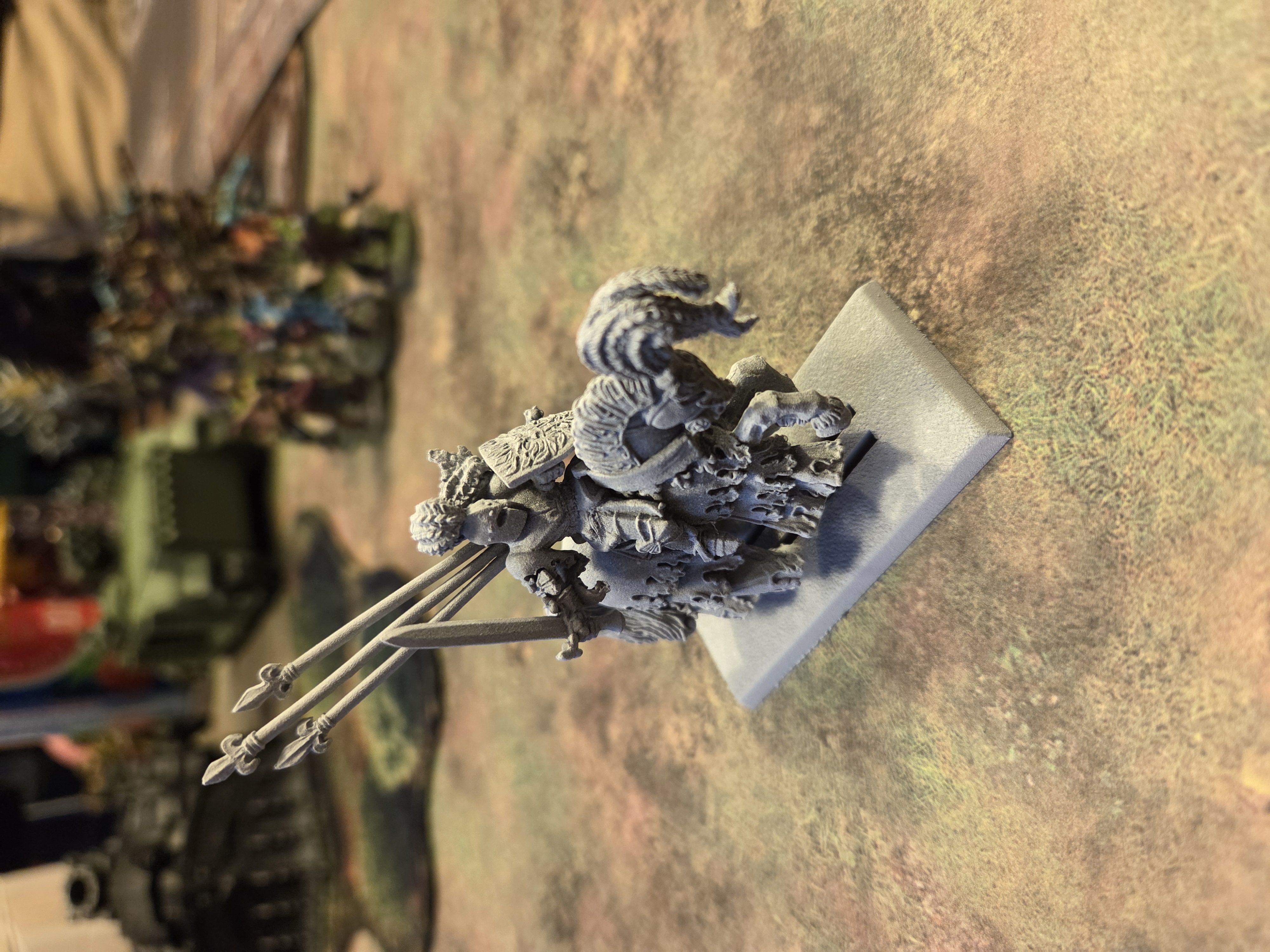 Freshly painted Warhammer miniature - second progress shot