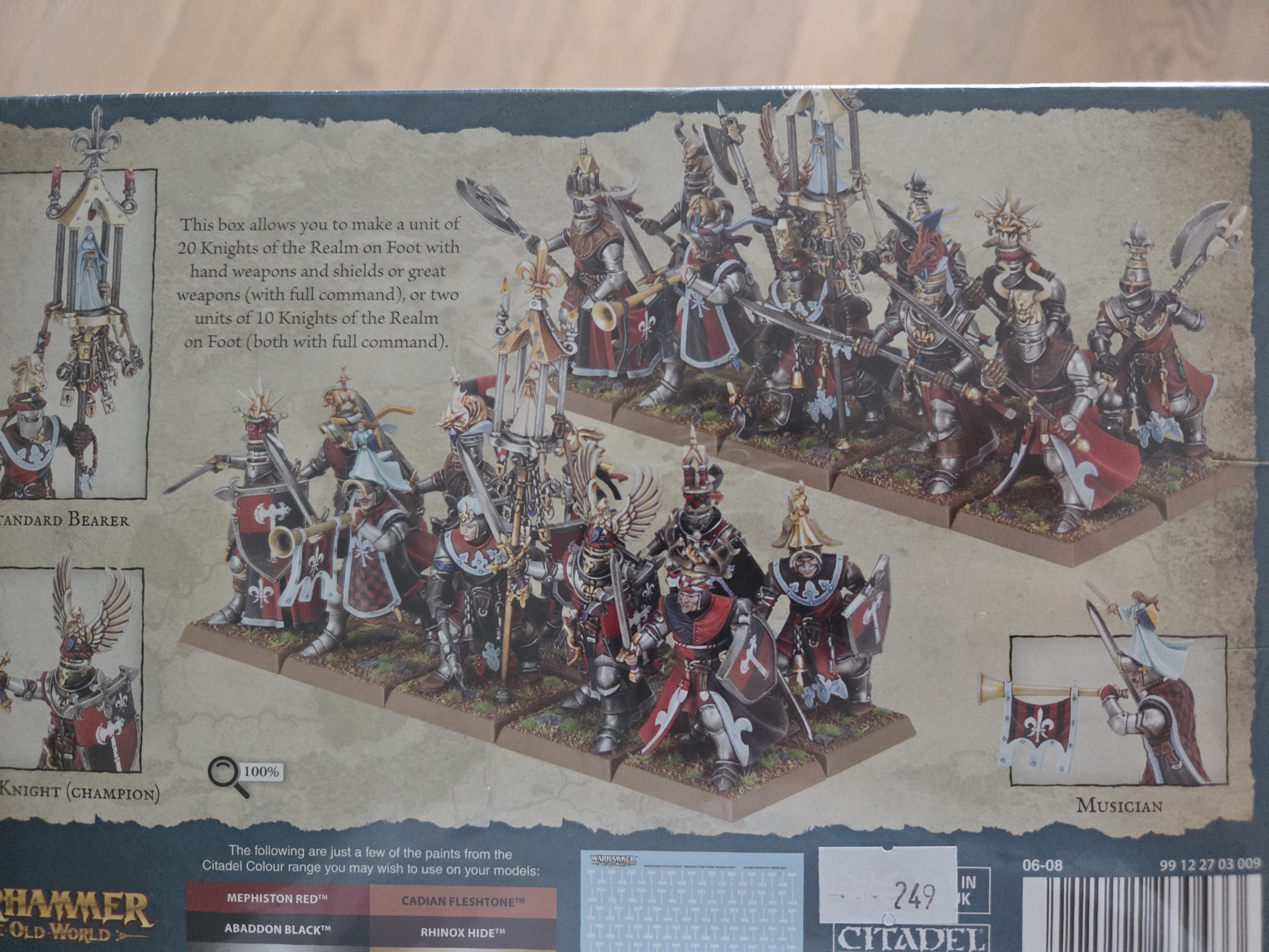 Bretonnian Knights of the Realm on Foot box