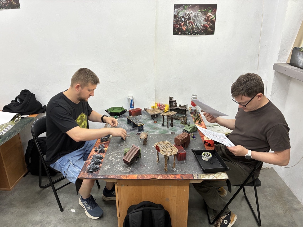 Miniatures and terrain at the venue