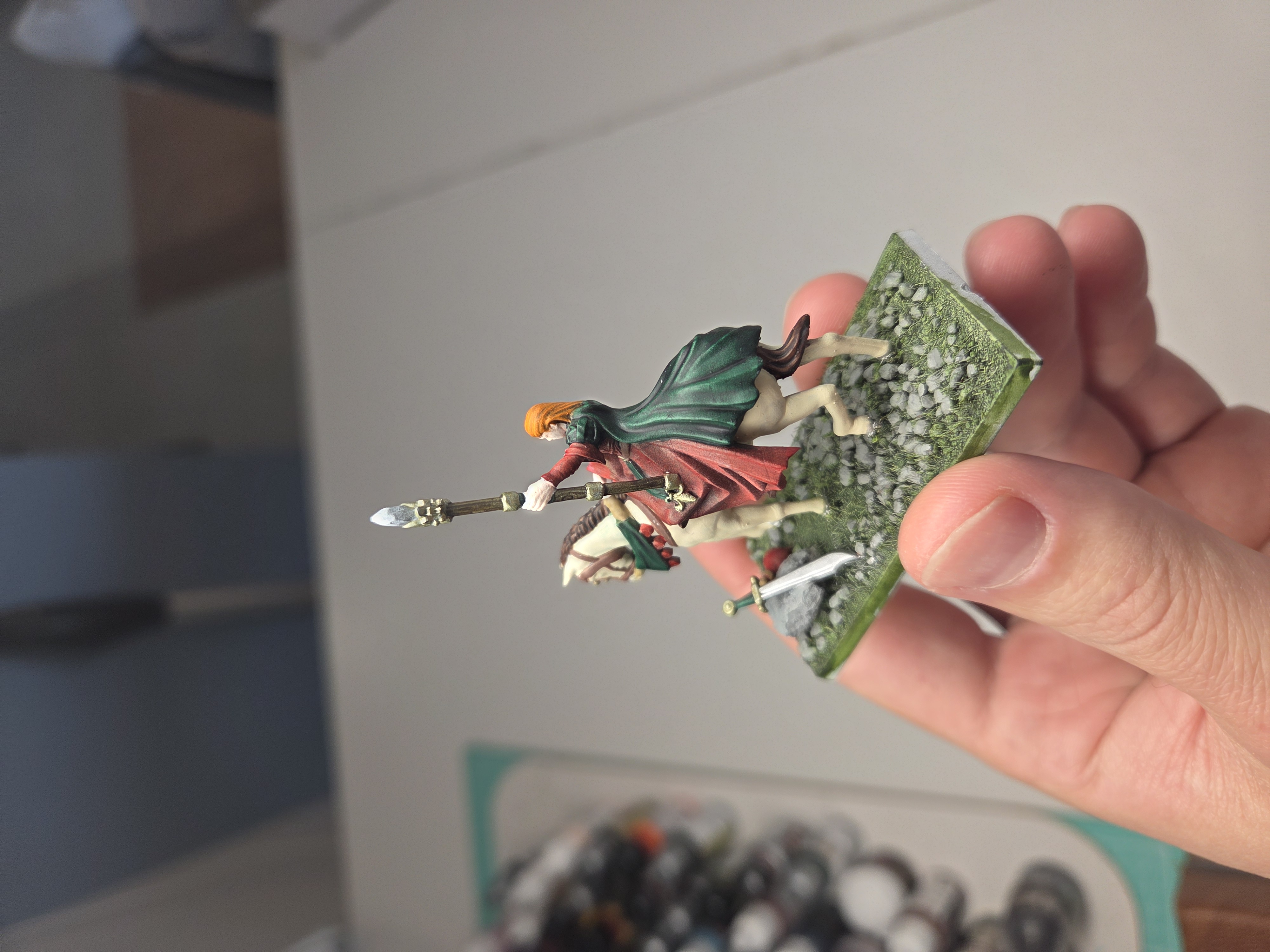 Close-up of the model in progress