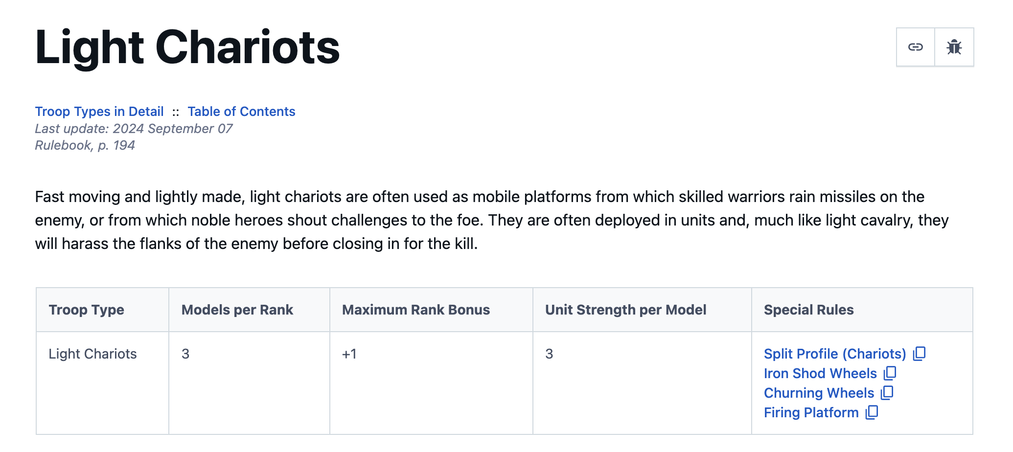 Unit Strength and chariot rules screenshot