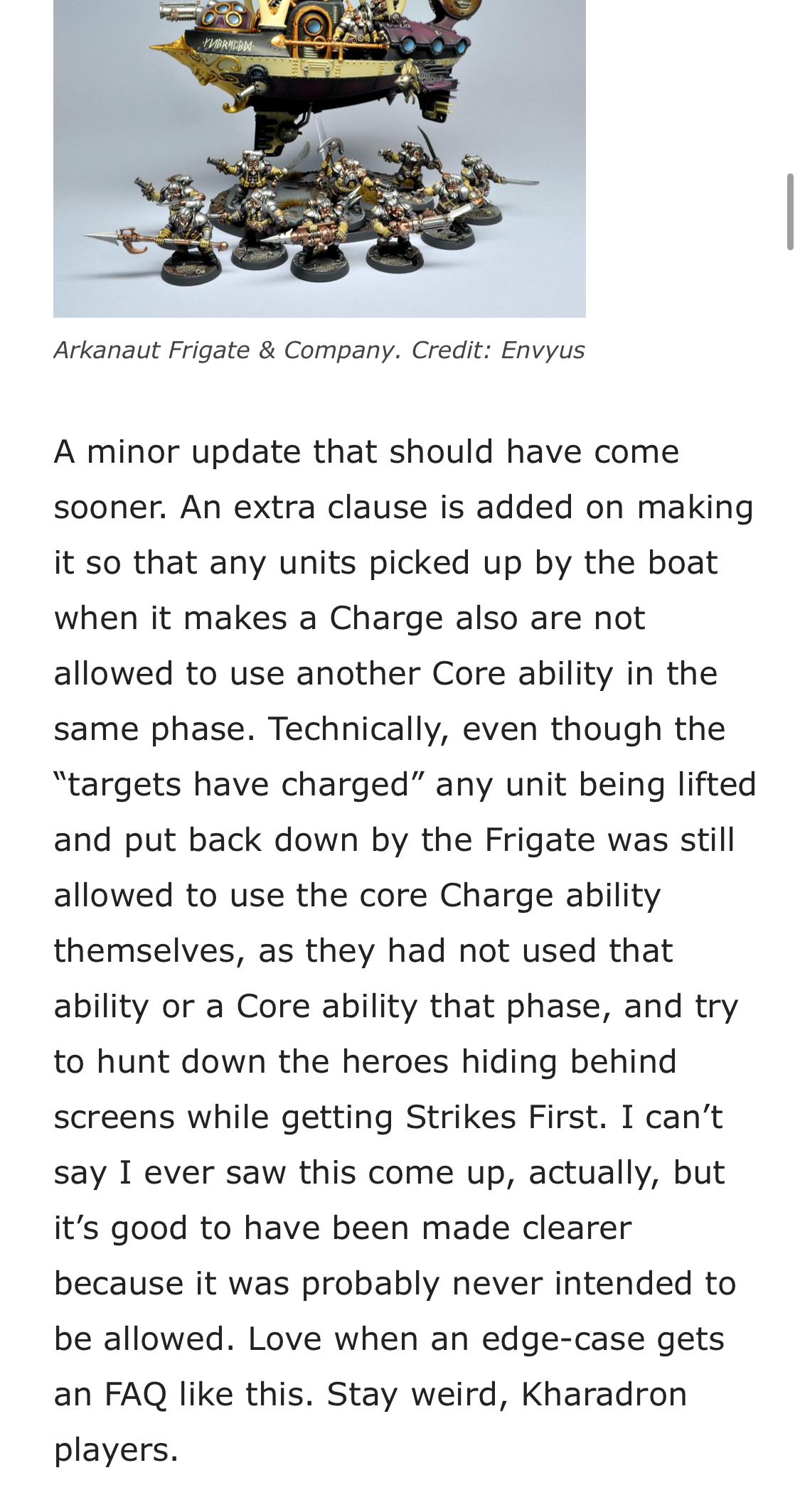 Rules update screenshot