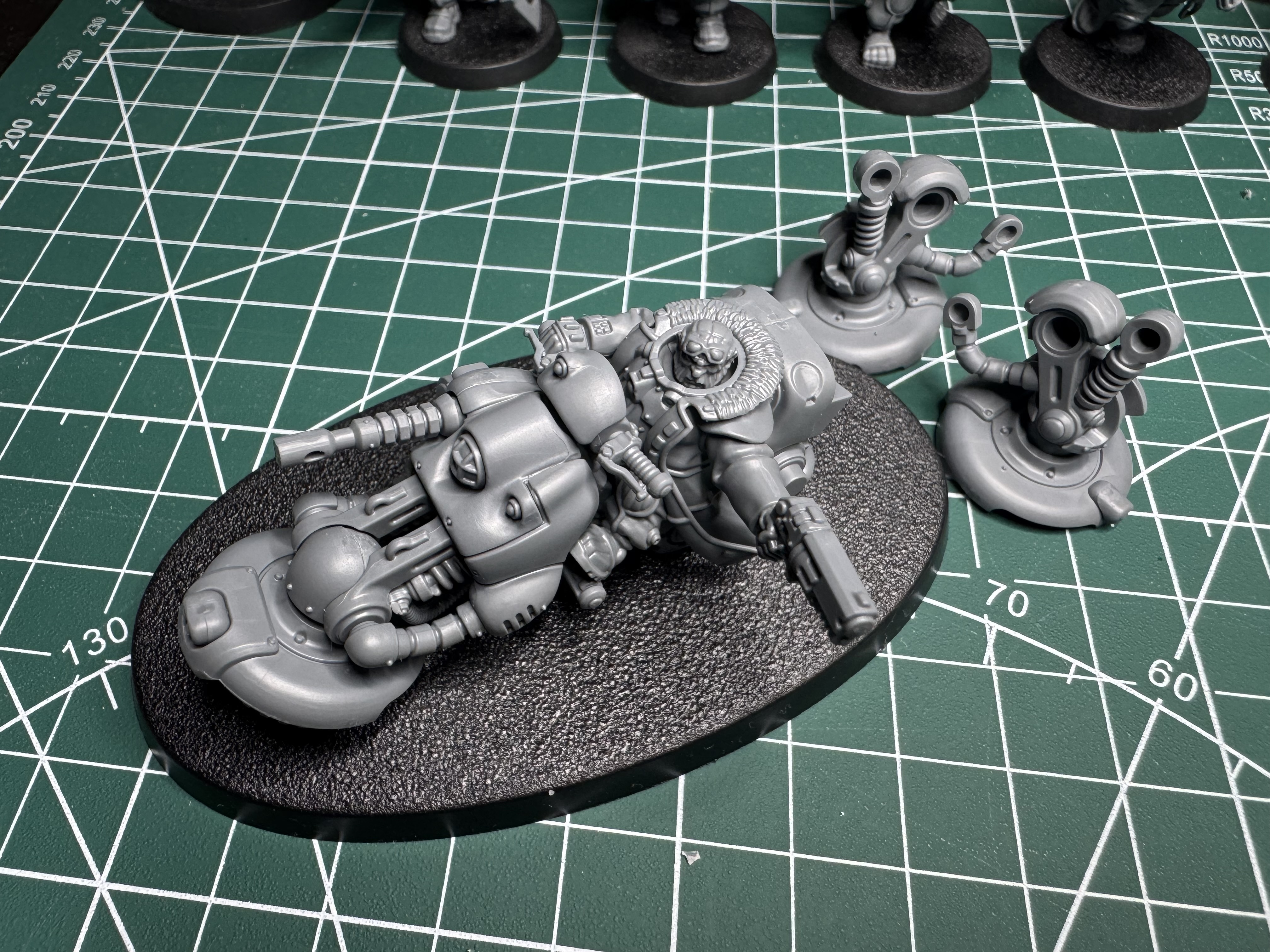 Half-painted scooter in progress