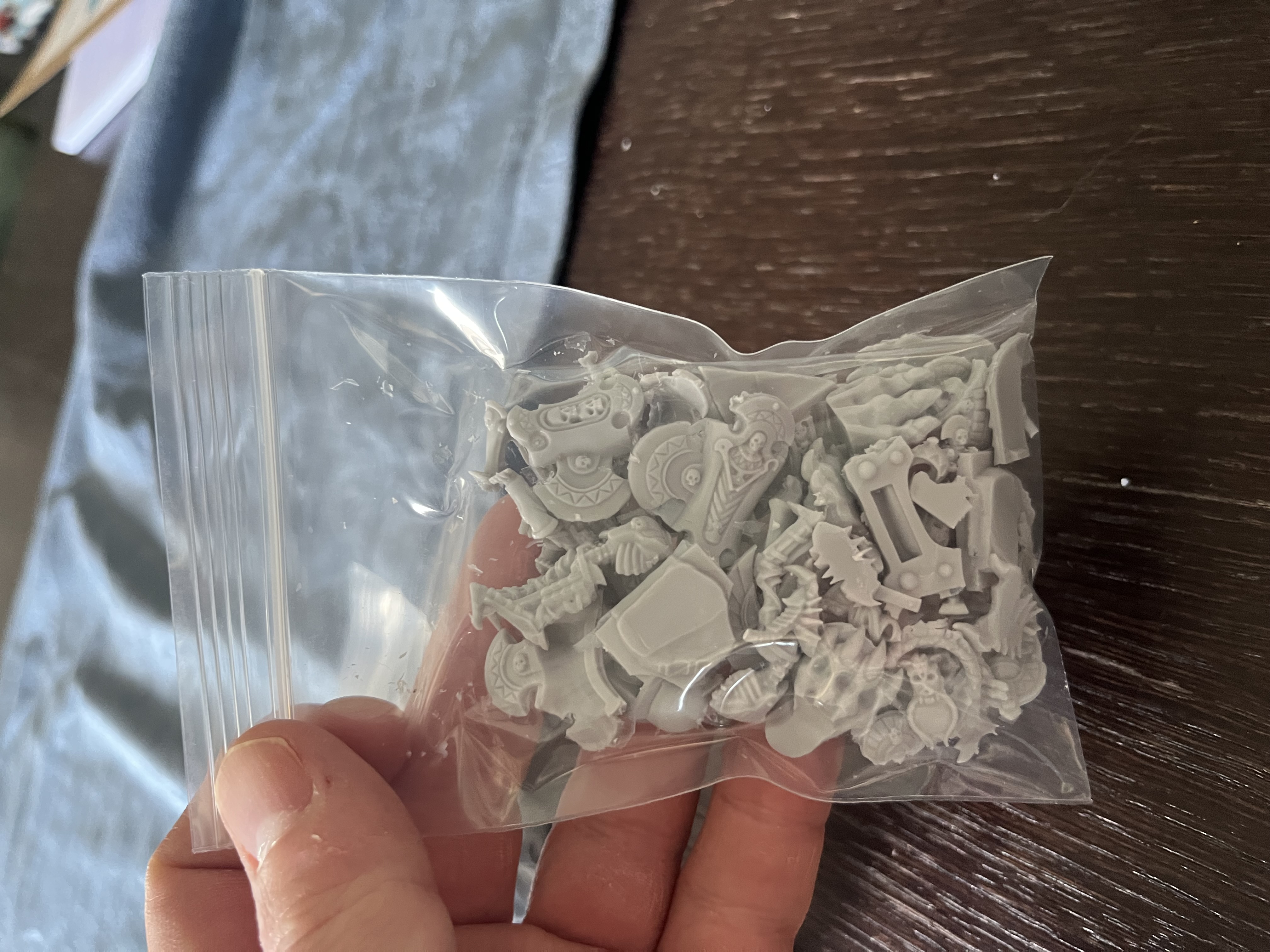 Close-up of the resin cast