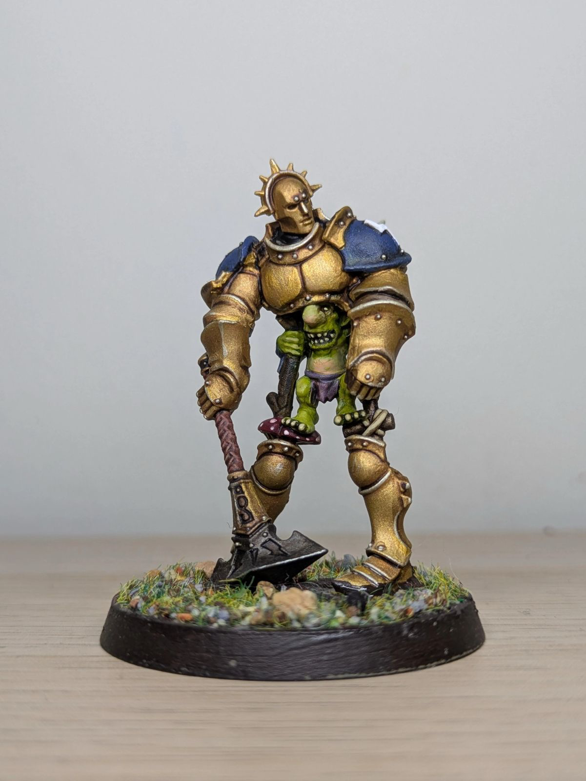 Close-up of the standout model