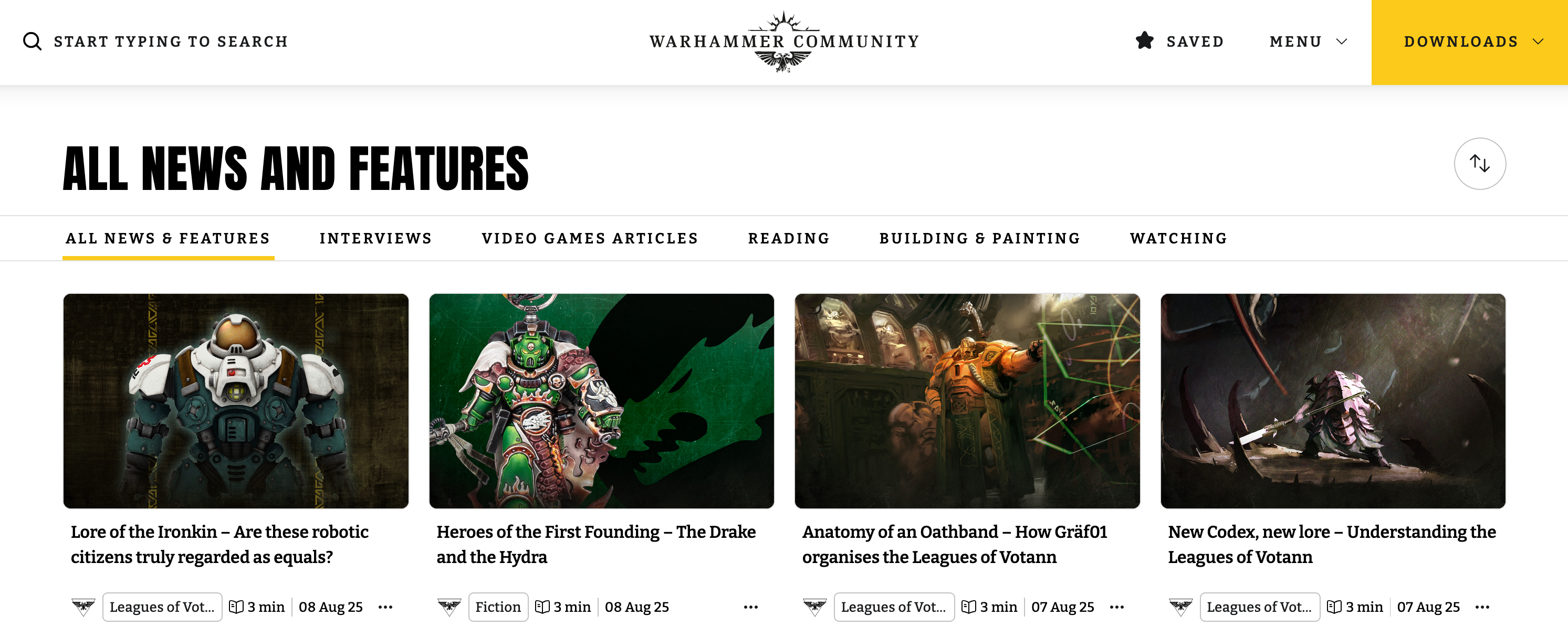 Warhammer news screenshot