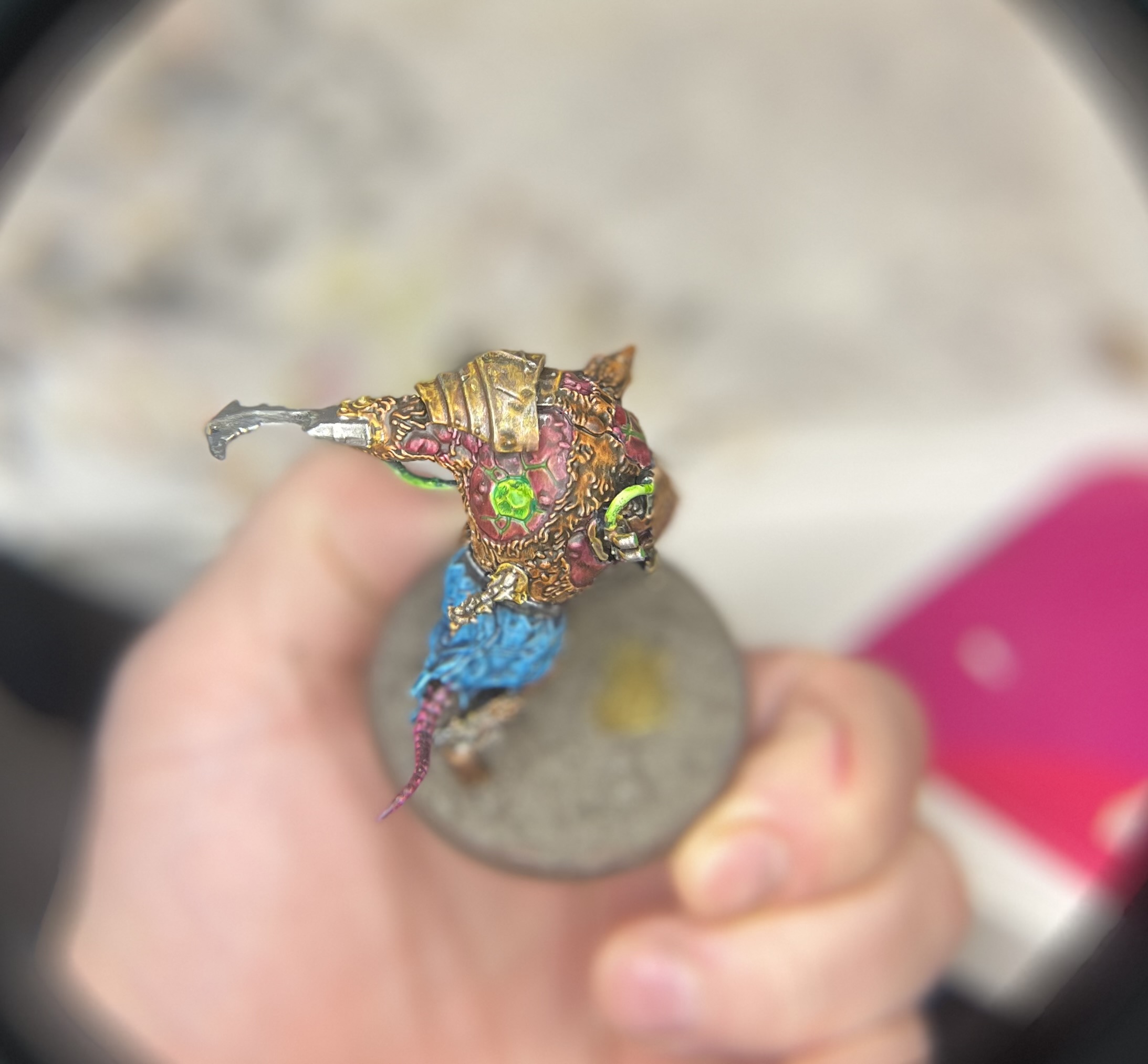 Close-up of the painted group