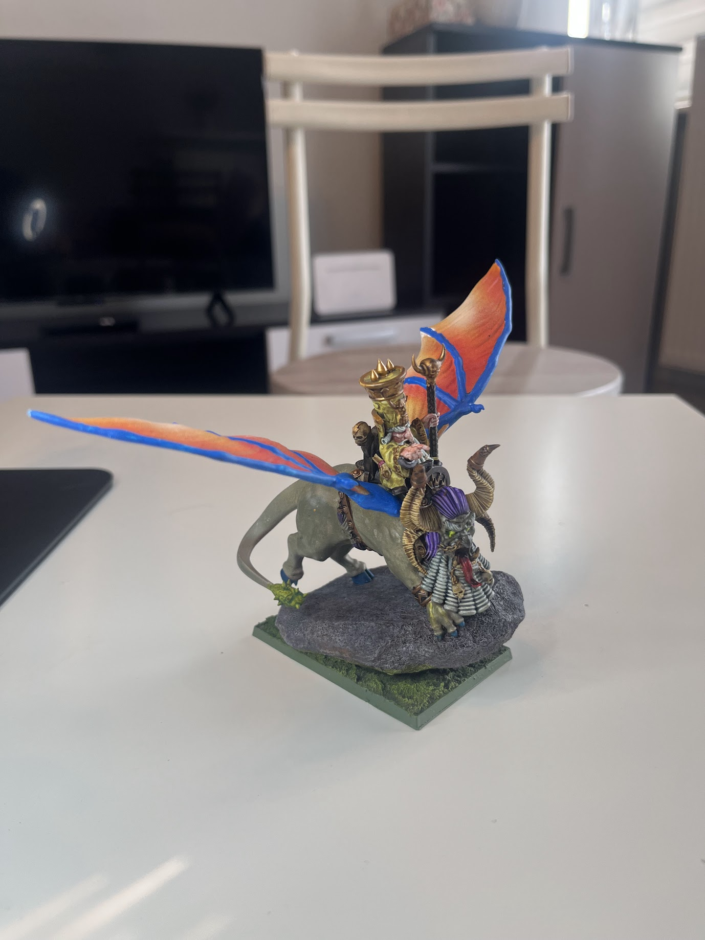 Painted miniature side view