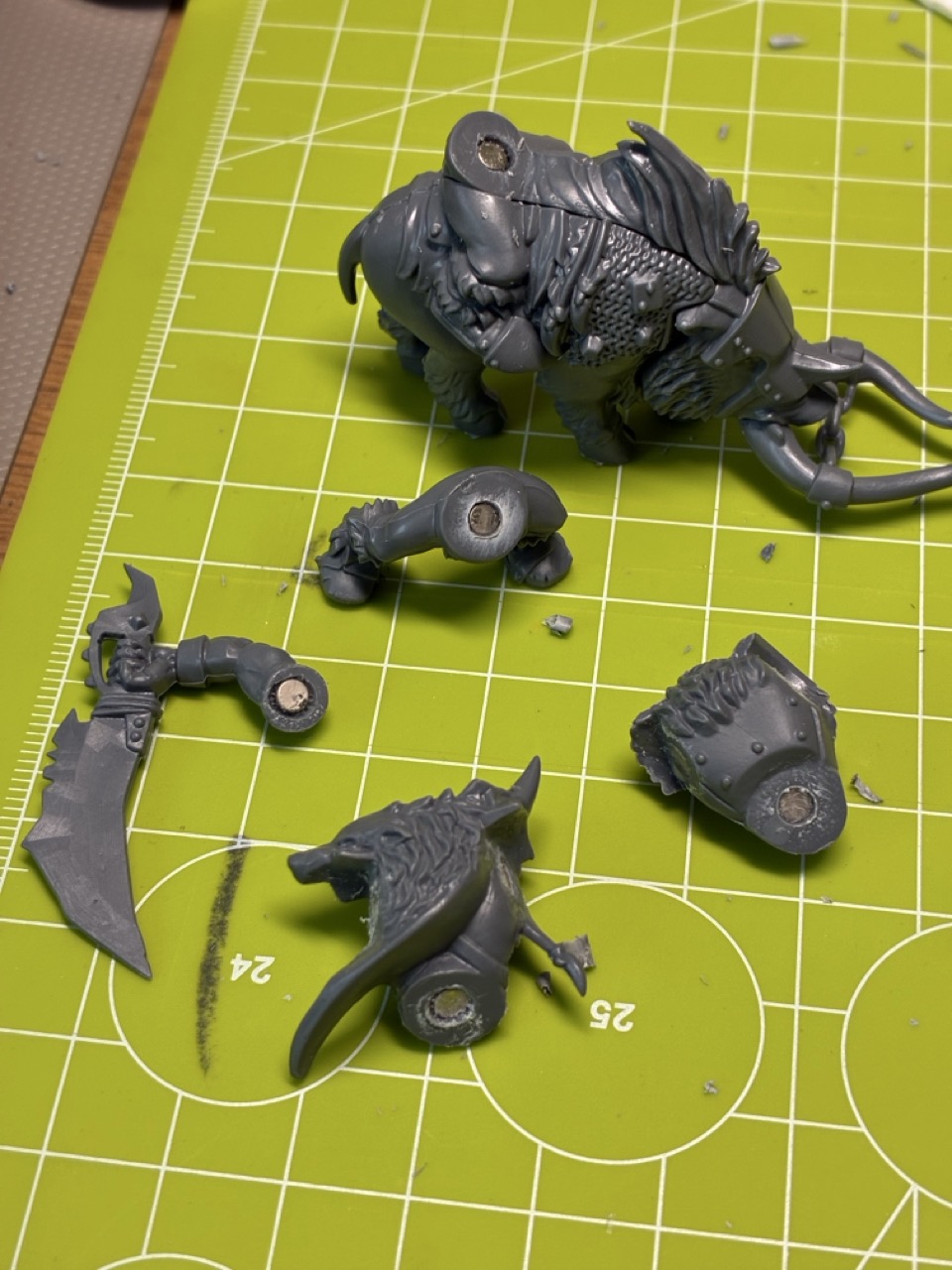 Another view of the magnet work