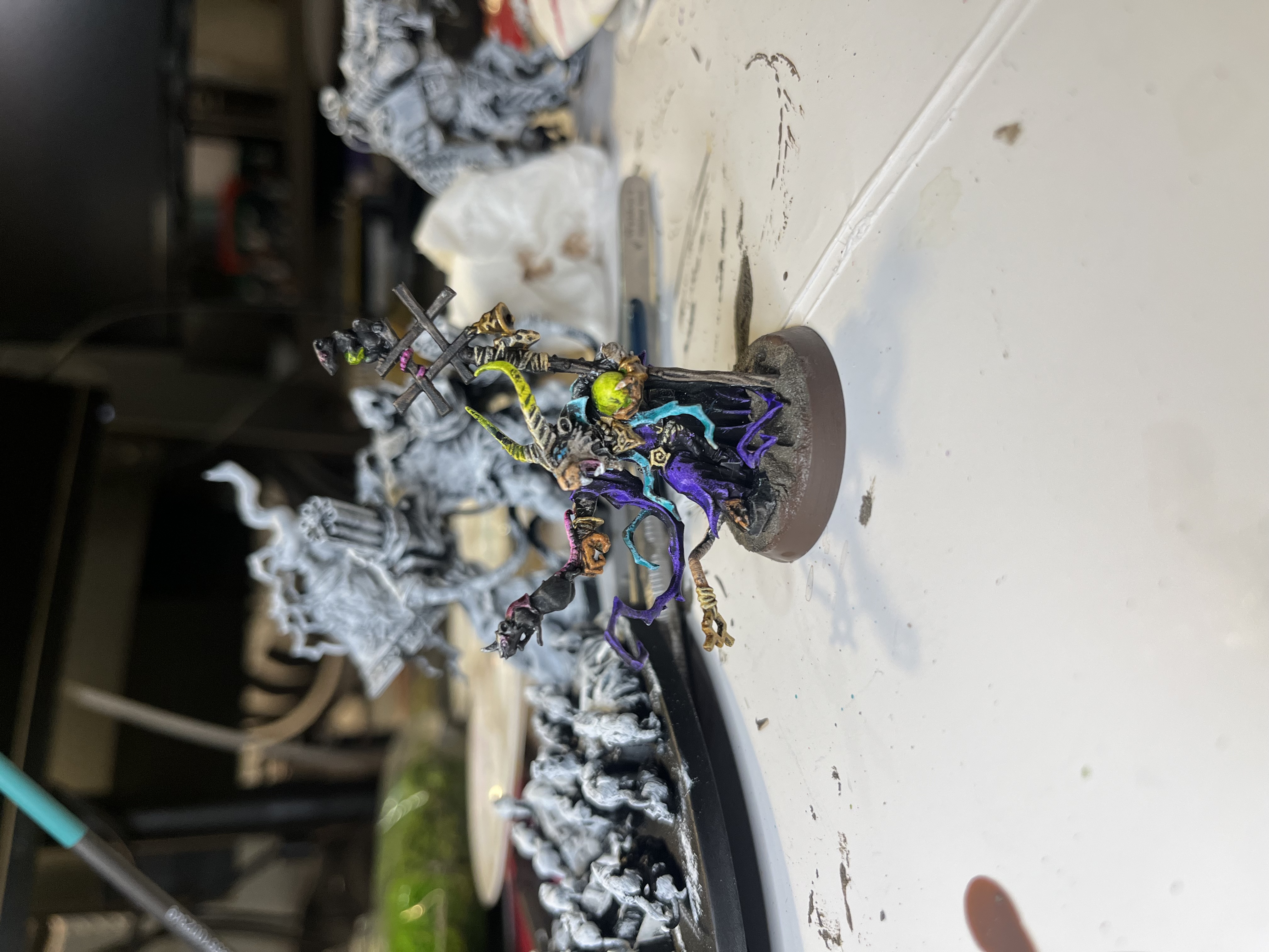 Skaven Grey Seer during a speedpainting session