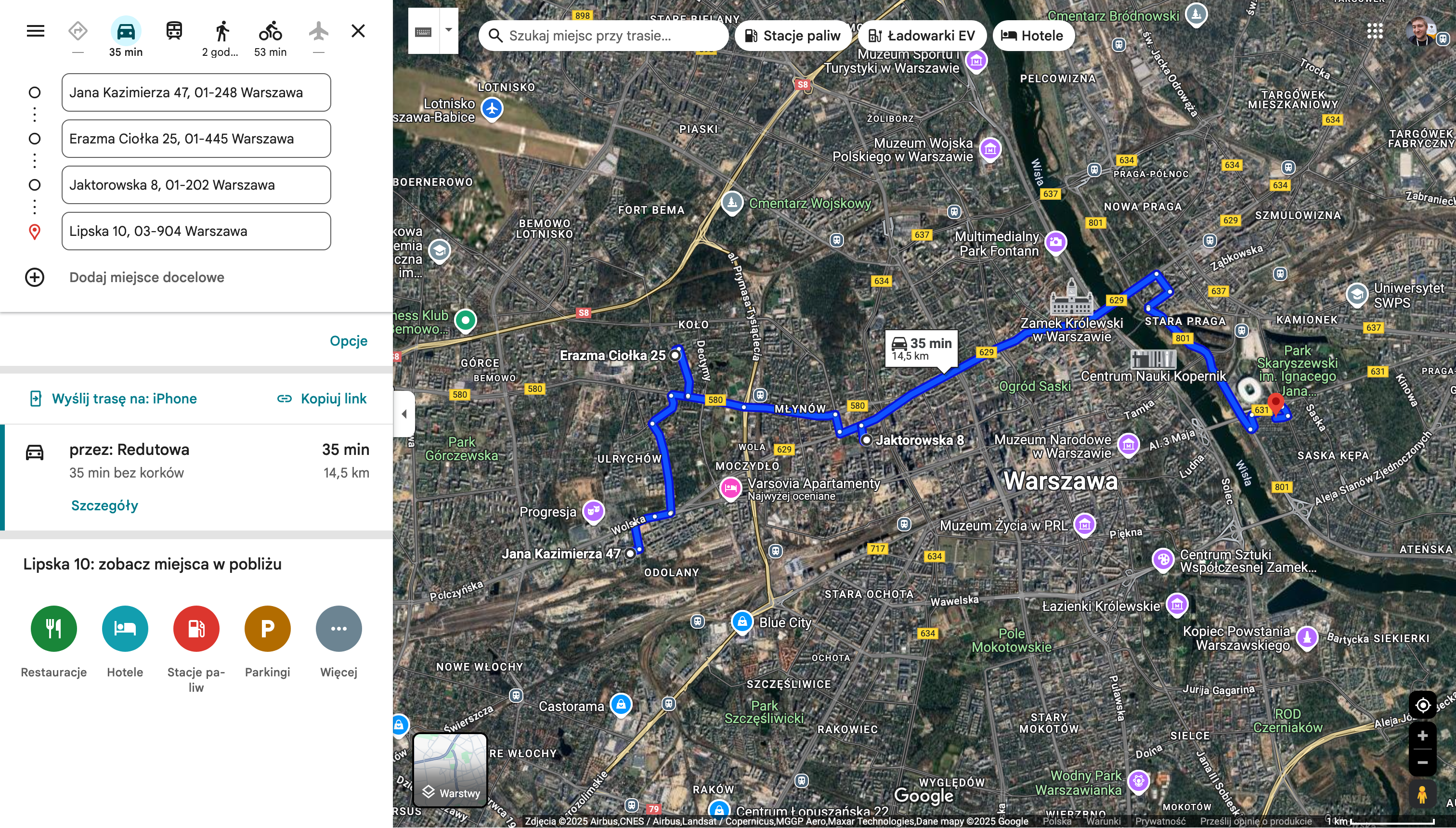 Morning logistics and route plotting