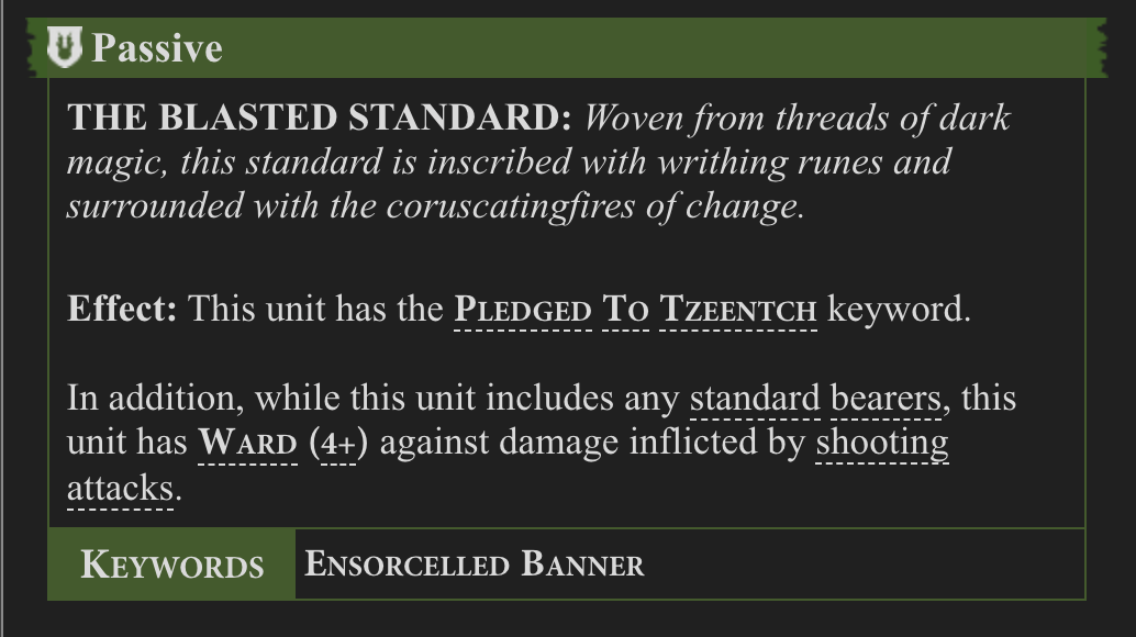 Slaves to Darkness rules reference 2