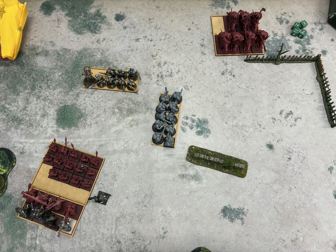 Boar boyz disappear off the battlefield after overrunning the cannon