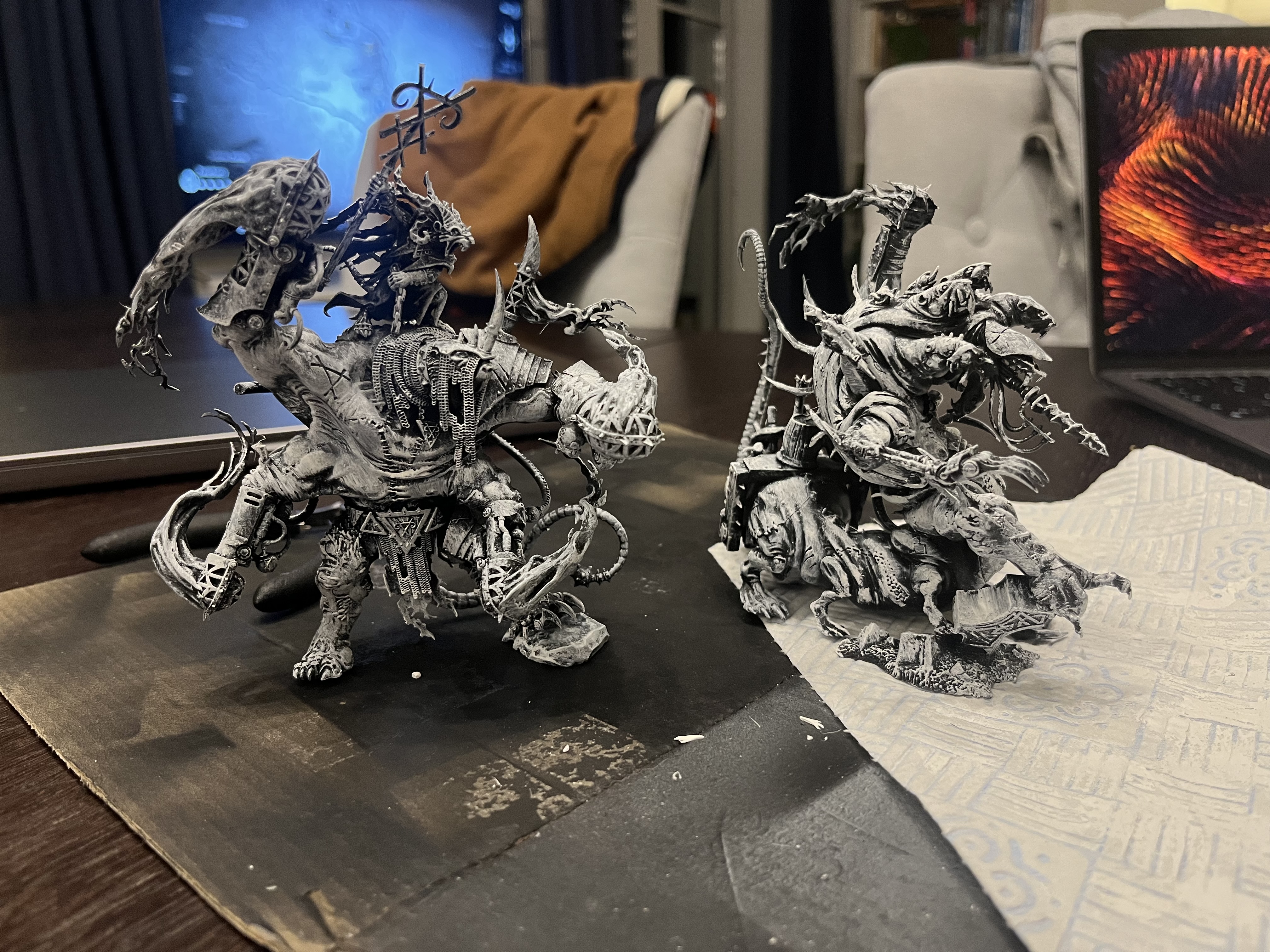 Drybrushed mutant beasts for the next league game