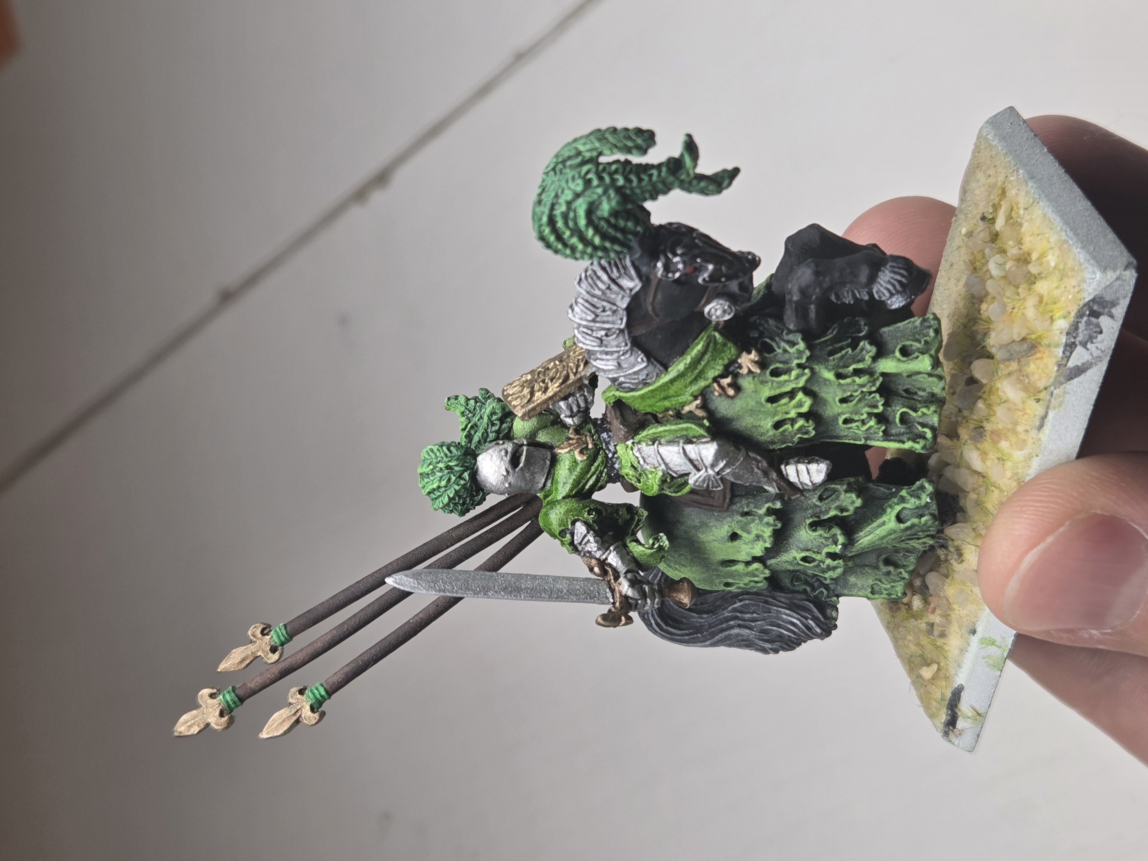Close-up progress shot