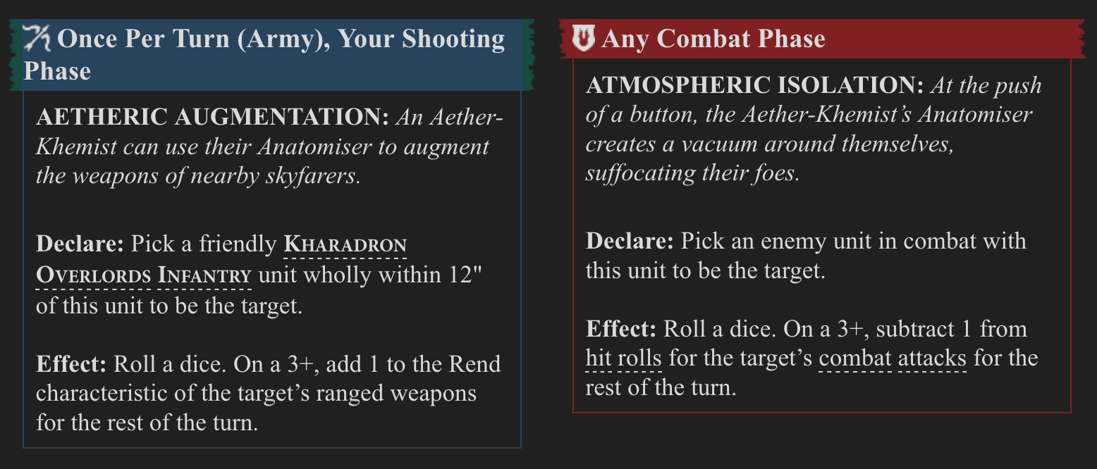 Khemist rules snapshot