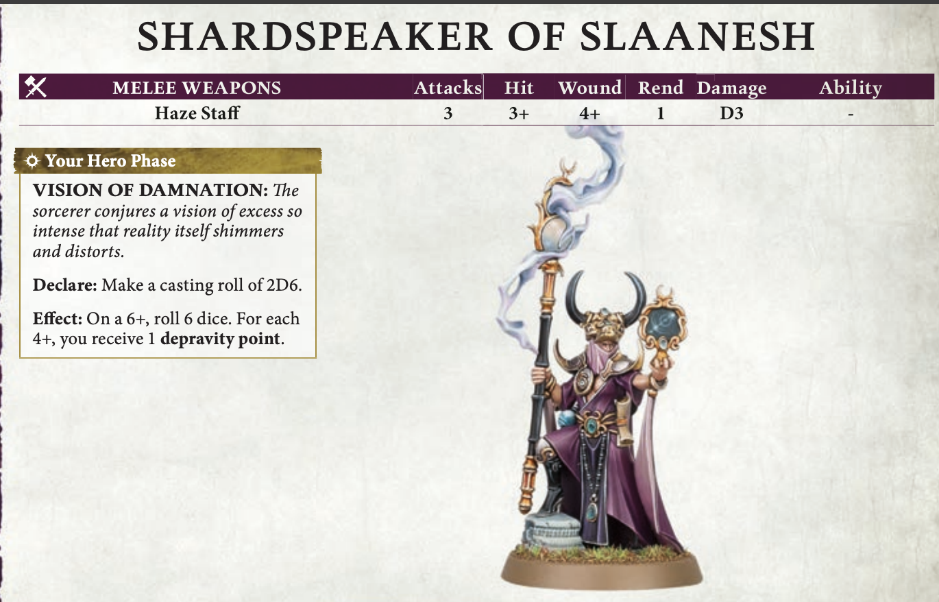 More Slaanesh rules context